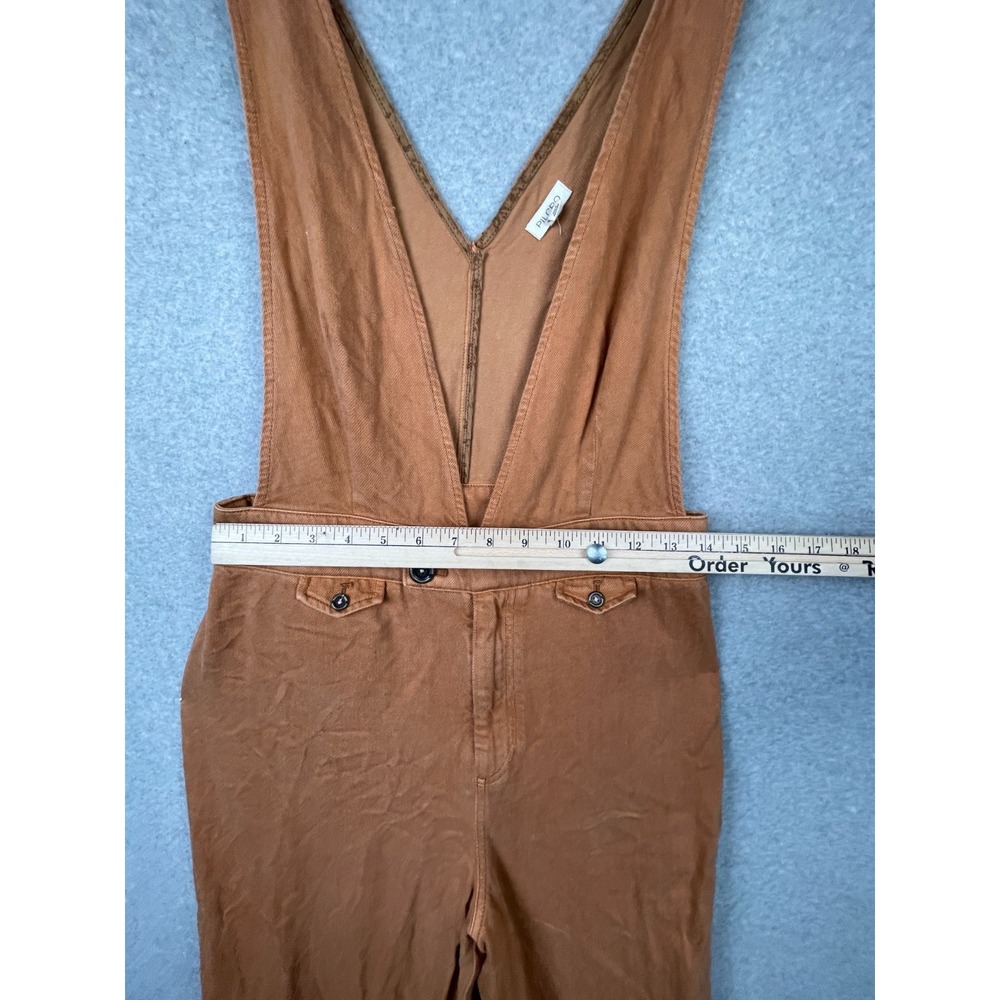 Anthropologie Pilcro Jumpsuit Womens 29 Deep V Sleeveless Boho Overalls Wide Leg - Picture 11 of 14